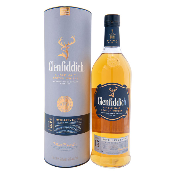 格蘭菲迪15年原酒單一純麥威士忌1L