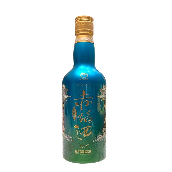 金門酒廠白金龍赤焰金門高粱酒0.6L(2025)(青色)