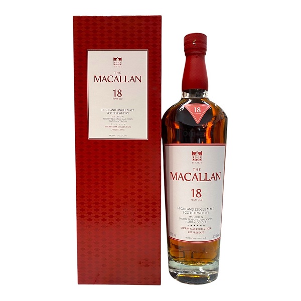 麥卡倫18年新版雪莉桶2025單一純麥威士忌0.7L